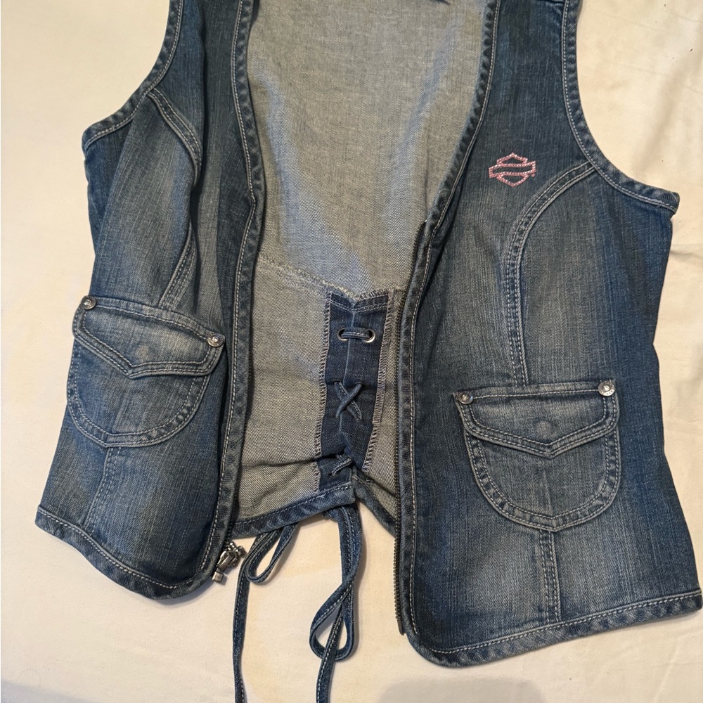 Women's Blue Denim Vest